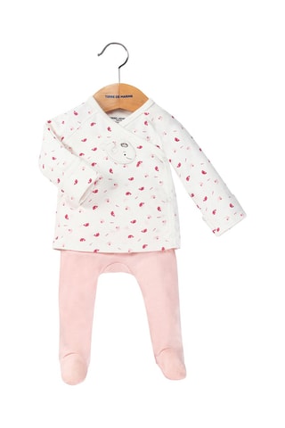 Camisa y pantalón Bacoeur - Blanco y rosa