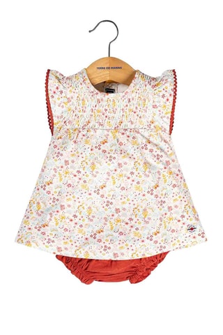 Vestido y short Ikiara - Blanco y rojo - Terre de Marins