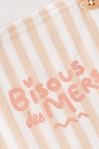 Pelele y camiseta - Salmón y blanco