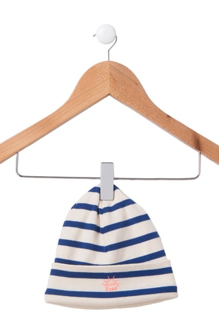 Gorro - Branco e azul-escuro