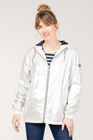 Cortavientos con capucha - Blanco