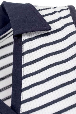 Top - Índigo y blanco