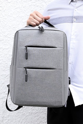 Sac à dos connecté - Coton - Gris