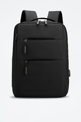 Sac à dos connecté - Coton - Noir