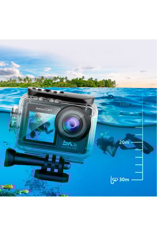 Sportcamera - LCD Scherm - Meegeleverde accessoires