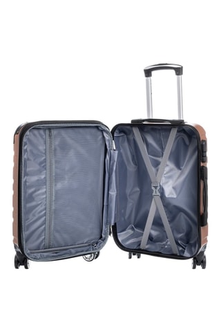 Set de 3 valises - ABS - Doré rose