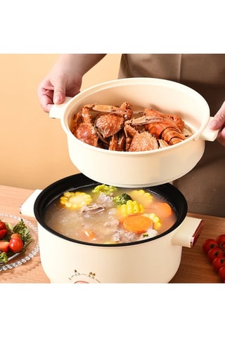 Marmite vapeur électrique multifonction - Blanc - 2,5 l