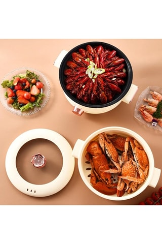 Marmite vapeur électrique multifonction - Blanc - 2,5 l