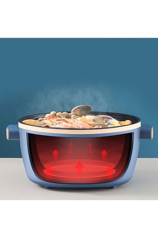 Marmite vapeur électrique multifonction - Bleu - 2,5 l