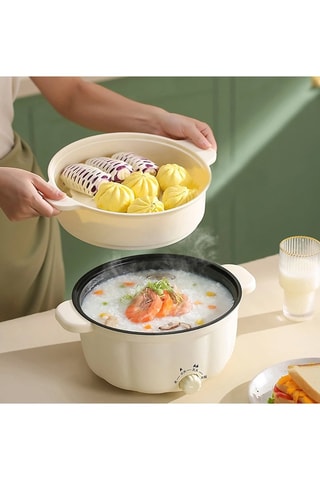 Marmite vapeur électrique multifonction - Blanc - 2,5 l