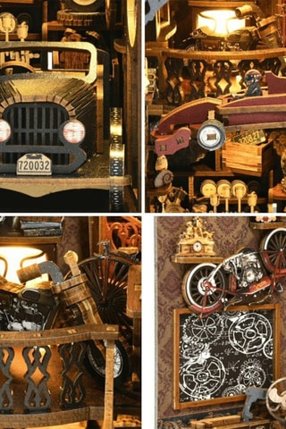 Maquette 3D Collectionneurs de voitures LED en bois - 455 pièces - Dès 14 ans