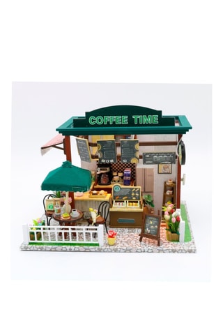 Maquette 3D Boutique de café LED en bois  - Dès 14 ans