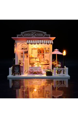 Maquette 3D Chocolaterie coco LED en bois  - Dès 14 ans