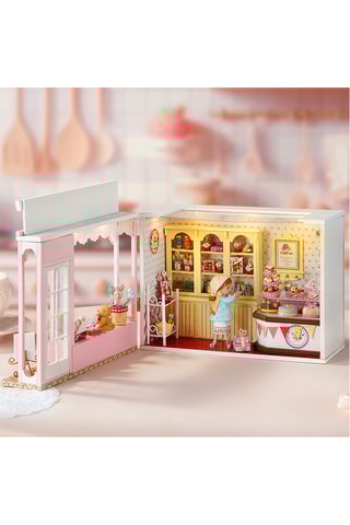 Maquette 3D Magasin de bonbons LED en bois - Dès 14 ans