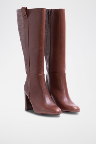 Bottes en cuir nappa Edurne - Marron
