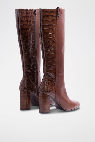 Bottes en cuir nappa Edurne - Marron