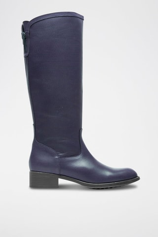 Bottes en cuir nappa - Bleu marine
