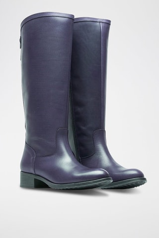 Bottes en cuir nappa - Bleu marine