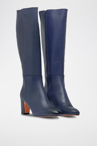 Bottes en cuir Arantxa - Bleu marine