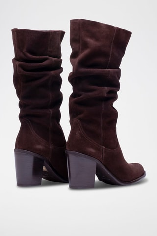 Bottes en nubuck - Marron foncé