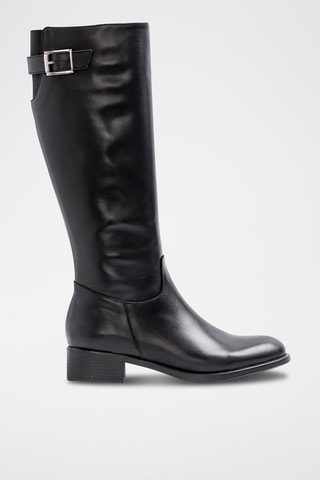 Bottes en croûte de cuir - Noir