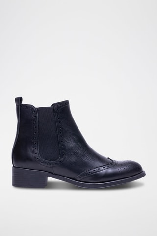 Bottines Chelsea en cuir - Bleu marine