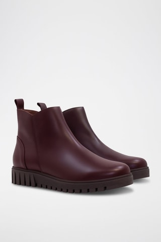 Bottines en cuir - Bordeaux