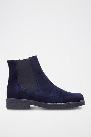 Bottines en nubuck - Bleu marine