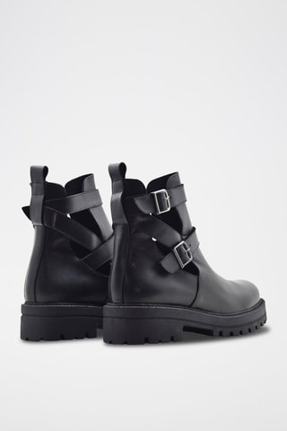 Bottines en cuir - Noir