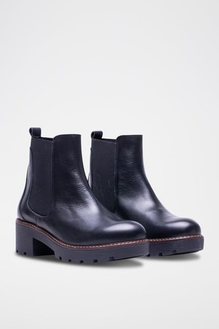 Bottines Chelsea en cuir - Noir