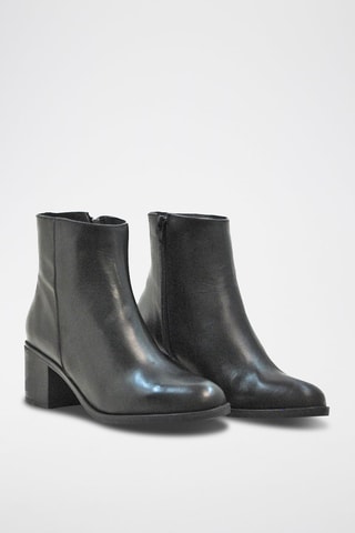 Bottines en cuir - Noir
