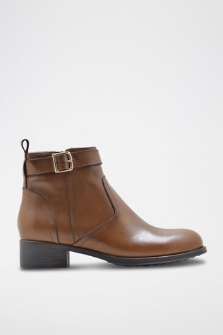 Bottines en cuir - Camel