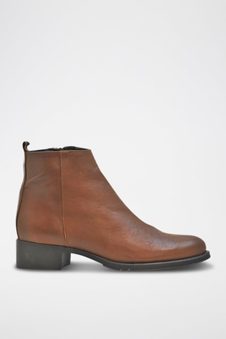 Bottines en cuir - Marron