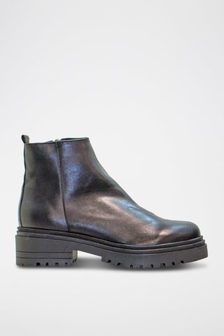 Bottines en cuir - Noir