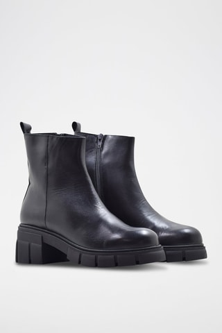 Bottines en cuir - Noir
