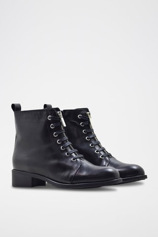 Bottines en cuir - Noir