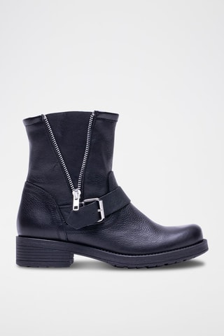 Bottines en cuir - Noir