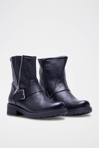 Bottines en cuir - Noir