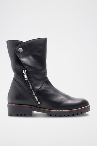 Bottines en cuir - Noir