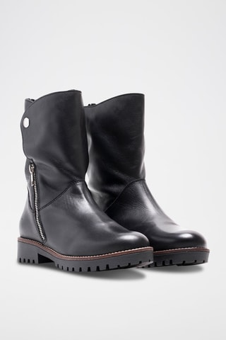 Bottines en cuir - Noir