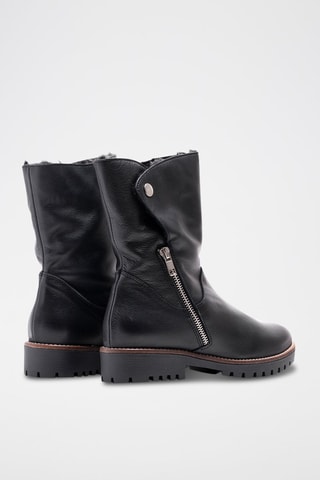 Bottines en cuir - Noir