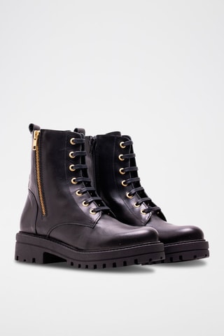 Bottines en cuir - Noir