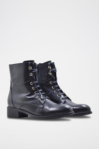 Bottines en cuir - Noir
