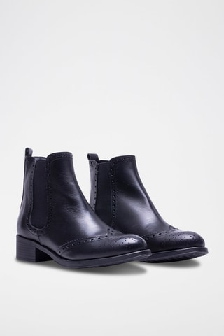 Bottines Chelsea en cuir - Noir