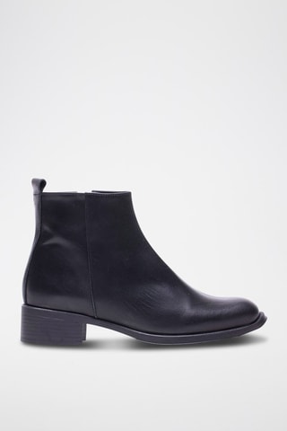 Bottines en cuir nappa - Noir