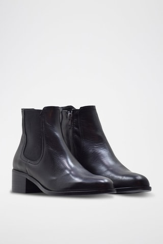 Bottines en cuir - Noir