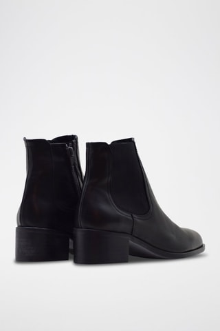 Bottines en cuir - Noir
