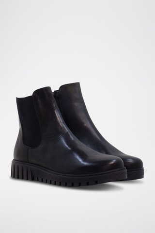 Bottines en cuir - Noir