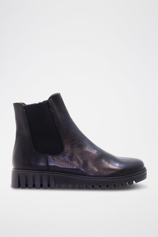 Bottines en cuir - Noir