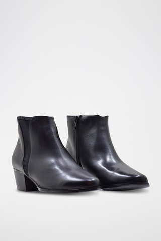 Bottines en cuir nappa - Noir